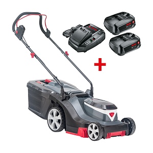 3.22 Li Easy Аккумуляторная газонокосилка с 2 аккумуляторами AL-KO "18 V BOSCH HOME AND GARDEN COMPATIBLE" и зарядным устройством в комплекте